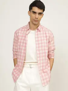 Andamen Premium Gingham Checked Cotton Casual Shirt