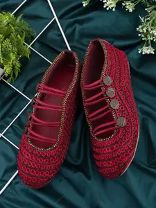 Apratim Women Round Toe Embellished Ballerinas Flats