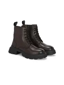 Delize Women High-Top Lace-Ups Winter Boots