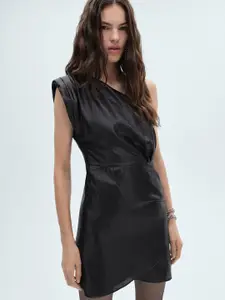 MANGO One Shoulder Sheath Mini Dress