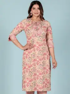 Aramya Floral Printed Straight Kurta