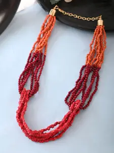 RICHEERA Beaded Layered Statement Necklace