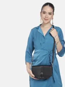 Van Heusen Textured Satchel with Buckle Detail