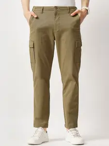 British Club Men Smart Straight Fit Low-Rise Chinos Trousers