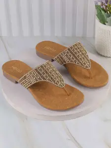 Metro Women Ethnic T-Strap Flats