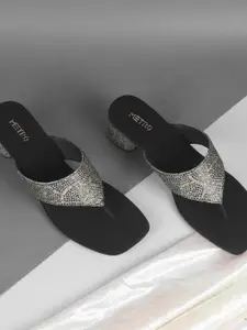 Metro Women Square Toe Block Sandals