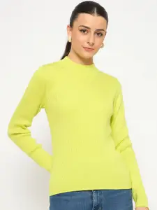 Madame Women Round Neck Long Sleeves Pullover Sweaters