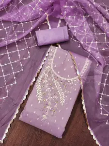 KIMISHA Floral Embellished Beads and Stones Unstitched Dress Material