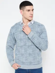 Duke Men Abstract Printed Pullover Sweaters