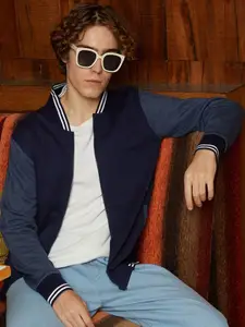 Campus Sutra Men Colourblocked Bomber Jacket