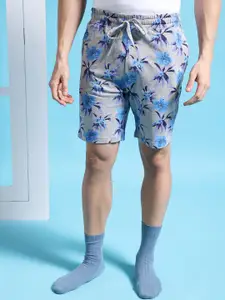 The Indian Garage Co Men Floral Printed Mid-Rise Shorts