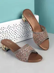 Metro Women Open Toe Block Heel Sandals