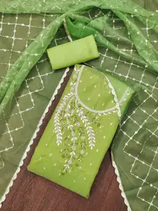 KIMISHA Floral Embellished Beads and Stones Unstitched Dress Material