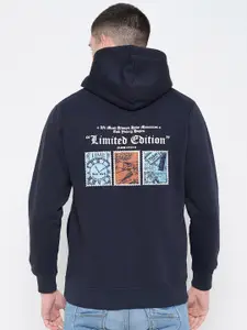 Duke Men Typography Printed Hooded Sweatshirt