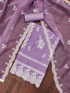 KIMISHA Floral Embroidered Unstitched Dress Material