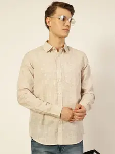 Thomas Scott Premium Spread Collar Linen Slim Fit Casual Shirt