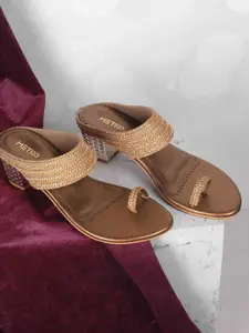 Metro Women Embellished Open Toe Block Heel Sandals