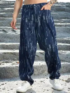 Campus Sutra Men Comfort Relaxed Fit Mid-Rise Cotton Baggy Jeans