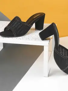 Metro Women Peep Toe Embellished Flatform Heel Sandals