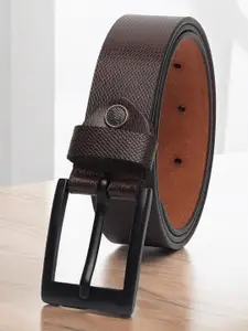 The Roadster Lifestyle Co Men Textured Leather Formal Belt