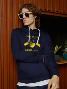 Campus Sutra Men Printed Hooded Sweatshirt