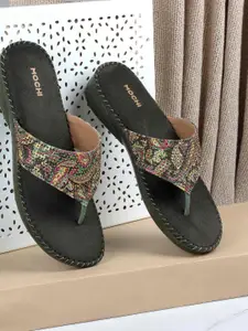 Mochi Women Embellished Open Toe Flats