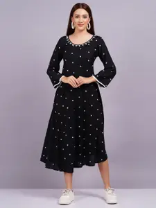 HIGHLIGHT FASHION EXPORT Women Fit & Flare Midi Dress