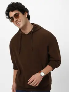 Urbano Fashion Men's Cotton Solid Oversized Hooded Neck Sweatshirt