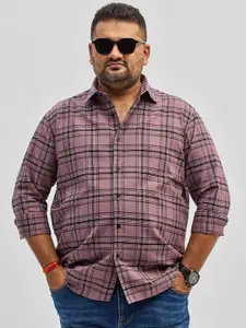 Snitch Plus Size Men Classic Checked Casual Shirt