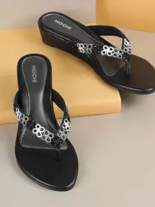 Mochi Women Embellished Wedge Heel Sandals