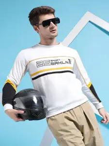 The Indian Garage Co Men Colourblocked Pullover Sweatshirt