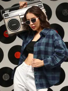 Campus Sutra Women Comfort Opaque Checked Casual Shirt