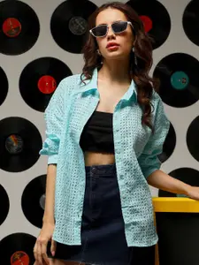 Campus Sutra Women Comfort Opaque Printed Casual Shirt