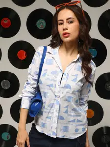 Campus Sutra Women Comfort Opaque Printed Casual Shirt