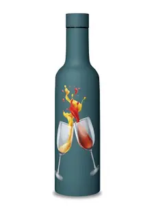 Speedex Blue & Yellow Printed Stainless Steel Double Wall Vacuum Water Bottle 500 ml