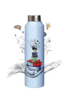 Speedex Blue Stainless Steel Conversational Printed Single Wall Vacuum Water Bottle 1L
