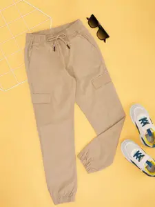 Pantaloons Junior Boys Cotton Mid-Rise Relaxed-Fit Track Pants