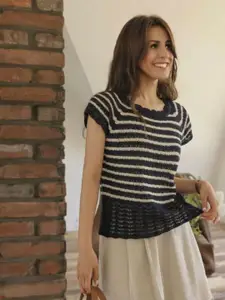 KPOP Women Striped Pullover Sweater