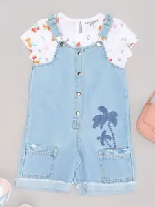 Pantaloons Junior Girls Cotton Printed Pinafore Dress