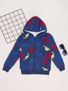 Pantaloons Junior Boys Embroidered Hooded Cardigan Sweater