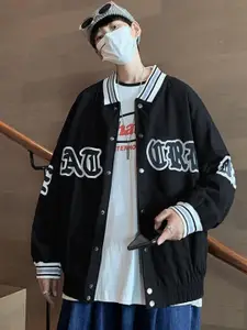 StyleCast Men Typography Open Front Jacket