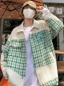 StyleCast Men Checked Open Front Jacket