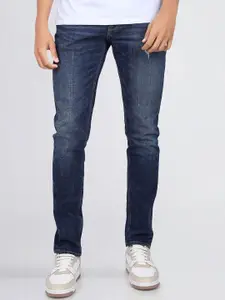 Lee Men Bruce Skinny Fit Low Distress Light Fade Stretchable Jeans