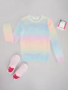 Pantaloons Junior Girls Colourblocked Pullover Sweater