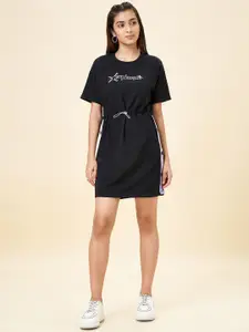 Coolsters by Pantaloons Girls Typography Printed Cotton Fit & Flare Above Knee Dress