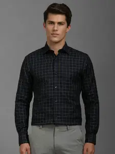 Louis Philippe Men Classic Opaque Checked Formal Shirt