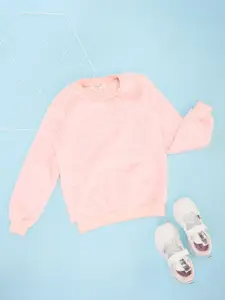 Pantaloons Junior Girls Round Neck Long Sleeves Sweatshirt