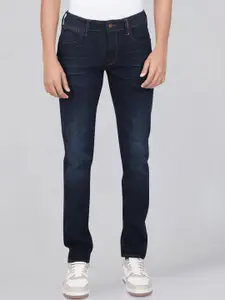 Wrangler Men Skanders Slim Fit Low-Rise Light Fade Stretchable Jeans