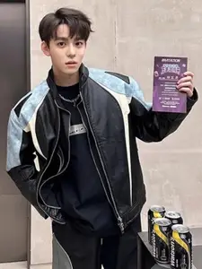 StyleCast Men Colourblocked Open Front Jacket