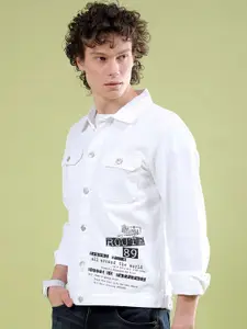 The Indian Garage Co Men Typography Denim Jacket